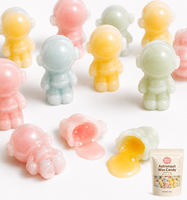 Bonbons en cire en forme d'astronaute, 500g, en sachet souple, saveurs fruitées, couleurs assorties, vente en gros