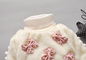 Nouvel ensemble tricoté en coton pour bébé fille : manteau et tutu, tenue chaude d'hiver avec nœud - Product Image 4