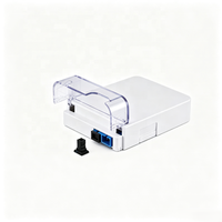 Boîtier de terminaison optique mural ou de bureau FTTH en ABS, simple port, pour fibres optiques duplex, adaptateur SC LC, plaque frontale de terminaison optique intérieure