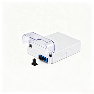 Caja de Roseta de Fibra Óptica Dúplex FTTH, ABS, Puerto Único, Montaje en Pared o Escritorio, Adaptador SC LC, Placa de Terminación Óptica Interior - Product Image 3