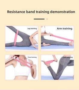 Logo personalizzato colore <span class=keywords><strong>elastico</strong></span> fascia di resistenza ad anello palestra esercizio di allenamento <span class=keywords><strong>per</strong></span> lo Yoga <span class=keywords><strong>Pilates</strong></span> allenamenti Pull-up Stretching Loop - Product Image 3