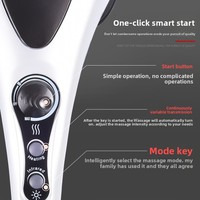 Bâton de massage électrique à double tête, appareil de massage des mains simulé, vitesse variable en continu, vibration haute fréquence, portable pour le corps
