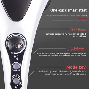 Masajeador Eléctrico de Doble Cabezal, Dispositivo de Masaje con Simulación de Mano, Velocidad <span class=keywords><strong>Variable</strong></span> Continua, Vibración de Alta Frecuencia, Masajeador Corporal Portátil - Product Image 2
