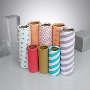 Pattern Printed 69x3.5x295mm <b>Paper</b> Core Yarn Tube Custom Graphic Textile Spool Procurement - Product Image 1