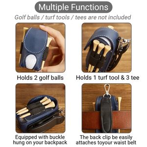 Bolsa de Cuero Personalizada para Pelotas de Golf, Porta Tees con Nombre Personalizado, Bolsa para Golf con Clip para Cinturón, Excelente Regalo de Golf para Hombres y Mujeres Golfistas - Product Image 6