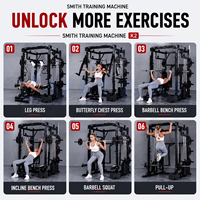 Équipement d'entraînement complet multifonctionnel Smith Gantry, équipement de fitness, machine d'entraînement pour squats et développés couchés pour salle de sport
