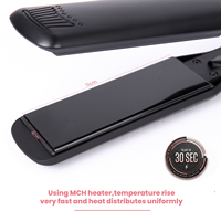 Ajustable para Uso en Seco y Húmedo, Temperatura Regulable 260 ° C 500 ° Plancha de Pelo con Placas de Titanio F, Calentamiento en 30 Segundos, Pantalla LCD MCH