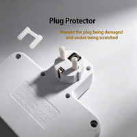 Multiprise murale sans fil 3-en-1 en gros d'usine, 2 prises UE avec 2 ports USB et 1 convertisseur d'alimentation Type-C
