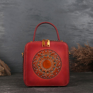 Bolso Cuadrado de Cuero 100% Genuino, Bolso de Mano de Alta Calidad en Color Vega Tan para Mujer, Bolso de Mano para Mujeres Rusas - Product Image 6