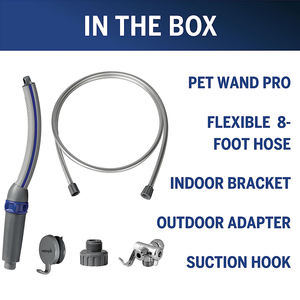 8-футовый гибкий шланг для внутреннего и наружного опрыскивателя, быстрая и легкая чистка собак для мытья собак, насадка для душа, палочка для домашних животных - Product Image 6