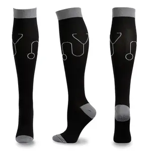 20-30 MmHg Medical Nurse Socks Quick Dry Circulation Compression Socks