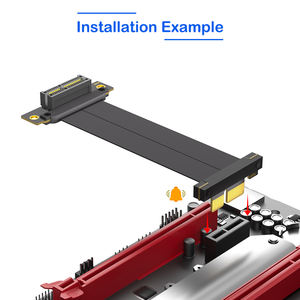สายรุ่ย PCI-E 4.0 X1 สายต่อขยาย PCIE 4.0 90 °   การติดตั้งอะแดปเตอร์ 90 องศา PCI-E 4.0 สายต่อขยายความเร็วสูงของการ์ดไรเซอร์ - Product Image 3