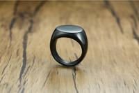 Jietao Großhandel Minimal Style Edelstahl Custom Gravur Schmuck Round Plain Blank 18 Karat Gold Siegelring für Herren