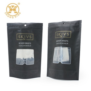 Logo personalizzato Clear Zip Blocco di Plastica Biancheria Intima Della Chiusura Lampo Vestiti di Nuoto Sacchetto di Imballaggio Glassato Sacchetto di Plastica Per Il <span class=keywords><strong>Pugile</strong></span> Breve - Product Image 1