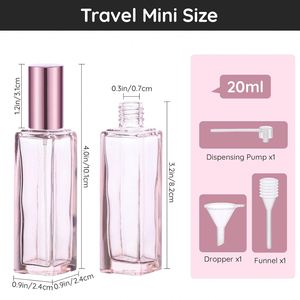 Botellas de Perfume de Vidrio Vacías Transparentes y Coloridas de 3ml 5ml 10ml 20ml con Pulverizador, Portátiles, con Atomizador Fino, Cuadradas, con Logotipo Personalizado - Product Image 3