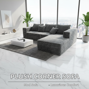 Canapé d'angle moderne de luxe en velours marron, une place, avec housse amovible rafraîchissante, idéal pour la maison, l'hôtel ou le salon, en tissu éponge. - Product Image 4