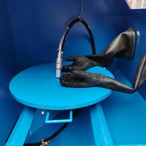 Cabine de sablage humide robuste, machine de sablage à vapeur de grande envergure, chariot à plateau tournant, système de nettoyage industriel - Product Image 3