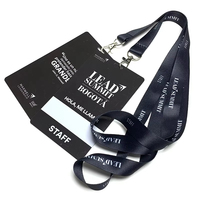 Badge VIP personnalisé, carte de visite en plastique pour personnel d'exposition, avec cordon personnalisé en PVC, accès illimité