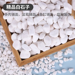 White Pebbles Natural <b>Stone</b> Irregular Shape For Garden Courtyard Decoration - Product Image 1