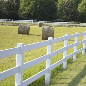 Modernes Design 3D Sicherer Pferde zaun Hoch 6 Fuß Günstige PVC Vinyl Kunststoff <span class=keywords><strong>2</strong></span> <span class=keywords><strong>3</strong></span> 4 Rail Yards Häuser für die Farm - Product Image 2