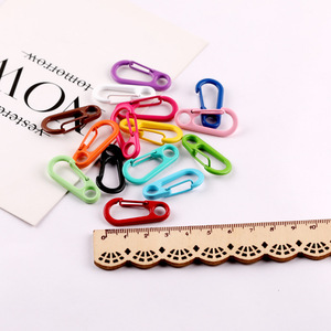 Colorful Zinc Alloy Carabiner Keychain <b>Mini</b> Hook Portable DIY Jewelry Accessory <b>Backpack</b> Rope Clip Metal Spring Ring - Product Image 4