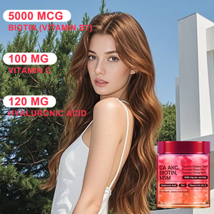 Complément OEM pour Cheveux, Peau et Ongles : Biotine, Acide Hyaluronique, Calcium, AKG, MSM, Vitamines C, <span class=keywords><strong>D3</strong></span>, <span class=keywords><strong>K2</strong></span> – Soin Visage Femme, Cheveux Forts - Product Image 5