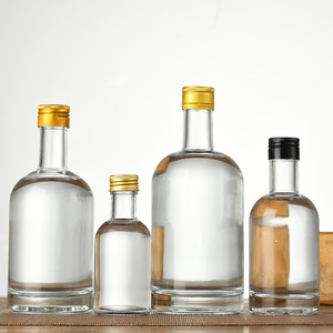 500ml 375ml 200ml Bouteille en verre vide personnalisée avec bouchon à vis pour <span class=keywords><strong>Gin</strong></span> Vodka Whisky Tequila Liqueur Alcool Spiritueux Verre Bot - Product Image 1