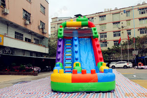 Toboggan sec gonflable commercial conception de bloc arc-en-ciel toboggan gonflable géant pour entreprise de location de <span class=keywords><strong>parc</strong></span> de terrain de jeu extérieur - Product Image 2