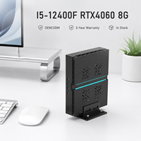 Mini PC Intel Core I5-12400F avec carte graphique RTX 4060 8 Go, Mini PC de jeu DDR5 compact, Mini PC pour jeux, Mini hôte avec double LAN