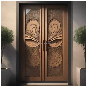 Portes doubles en teck massif haut <span class=keywords><strong>de</strong></span> gamme, modernes, pour intérieur et extérieur, hall, <span class=keywords><strong>salon</strong></span>, entrée, salle à manger, appartement, insonorisées - Product Image 5