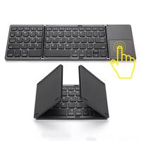 Mini clavier pliable Portable avec pavé tactile pliable sans fil BT pour IOS/Android/Windows