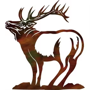 Arte Decorativo de Pared de Acero Corten, Adorno de Jardín Colgante con Forma de Animal, Resistente al Agua y a la Intemperie, para Interiores y Exteriores, Fácil de Instalar - Product Image 4