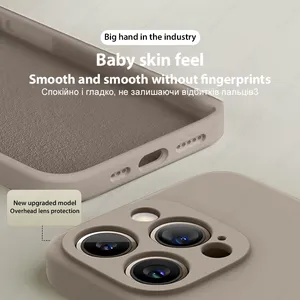 <span class=keywords><strong>Funda</strong></span> de silicona líquida con protección para cámara de 2mm para <span class=keywords><strong>IPhone</strong></span> 15 14 13 12 <span class=keywords><strong>11</strong></span> Pro Max Plus, <span class=keywords><strong>funda</strong></span> de parachoques suave a prueba de golpes, accesorios para teléfono - Product Image 3