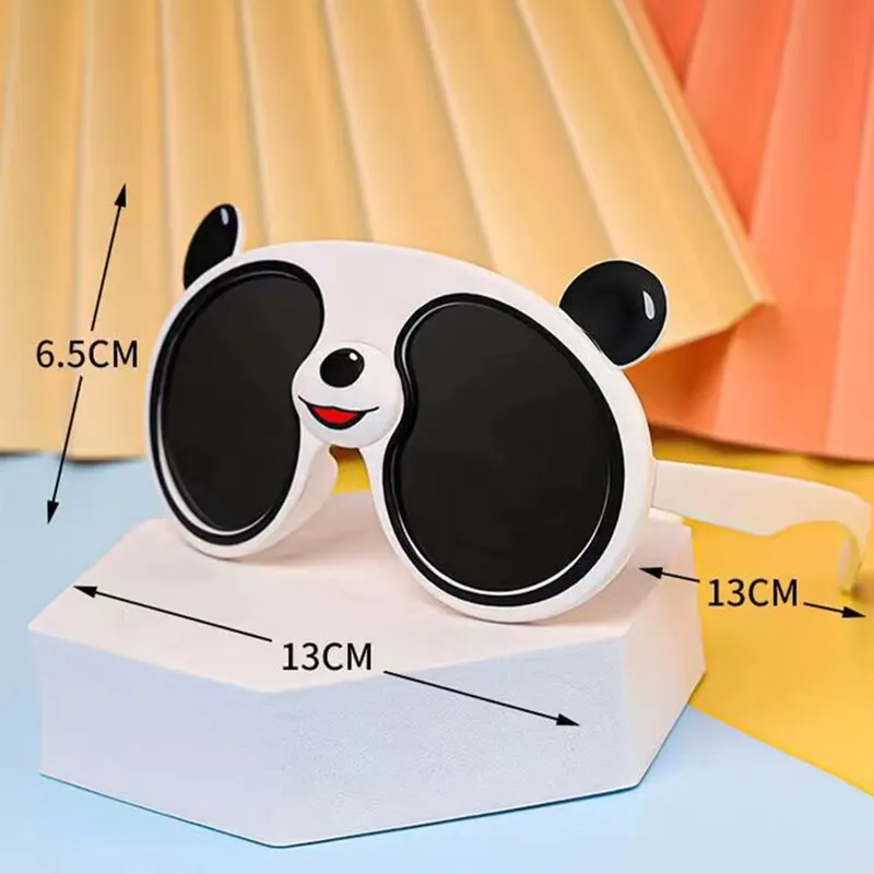 Óculos de sol bebê polarizado 7010, óculos de sol bonito de silicone de desenho animado panda