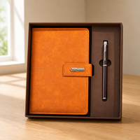 Coffret Cadeau Très Vendu : Carnet Journal A5 Personnalisable en Cuir PU avec Couverture Rigide en Papier Épais pour Étudiants