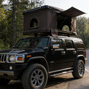 Wholesale Double Layer Nylon Shell Luxury Summer Tent Waterproof Oxford Rooftop Tent Outdoor <b>Car</b> Roof Top Tent With Ladder - Product Image 3