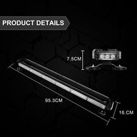 Luces estroboscópicas de emergencia para LED-318-6led, barra de luz estroboscópica de emergencia para techo, advertencia de tráfico, color ámbar/blanco