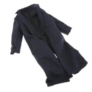 1:6 in scala maschio Trench Trench nero a vento per 12 ''bambole Action Figure - Product Image 1