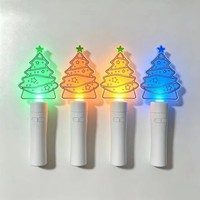 Bâton lumineux en acrylique avec 15 couleurs au choix, personnalisable, alimenté par piles, adapté aux fêtes de Noël et aux soirées musicales