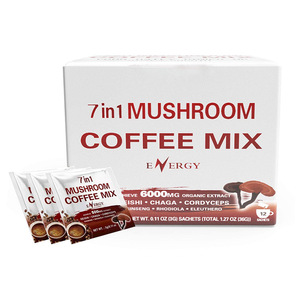 Poudre de café aux champignons OEM personnalisable pour l'énergie : Shiitake, Crinière de lion, Reishi, Cordyceps - Product Image 1