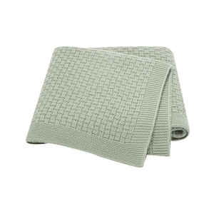 Selimut Rajut Bayi 80*100cm Harga Terjangkau Selimut Lembut untuk Bayi Perempuan atau Laki-laki 100% Katun Organik Rajutan Kabel Selimut Bayi - Product Image 5