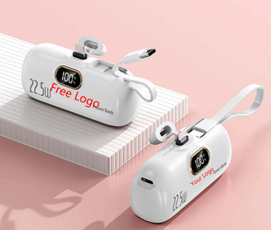 Batterie externe multifonction chic 5000 mAh, petite taille, 18 W, avec logo - Product Image 1