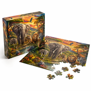 Custom Landscape Animal Print Game 1000 Piece DIY Paper Jigsaw <b>Puzzle</b> DIY Toy Color <b>Box</b> Unisex Ages 14+ - Product Image 1