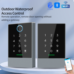 Serrure de porte intelligente avec lecteur de carte de contrôle d'accès à écran tactile TTLock 13,56 MHz, étanche IP67, application mobile TTLock BLE Wifi - Product Image 4