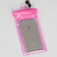 Étui de téléphone portable transparent en PVC imperméable, sac de cou pour la natation