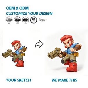 Scatola Misteriosa Personalizzata OEM con Figurine PVC <span class=keywords><strong>Chibi</strong></span> di Personaggi Maschili Armati, Giocattolo da Collezione in Stile Cool per Decorazione - Product Image 1