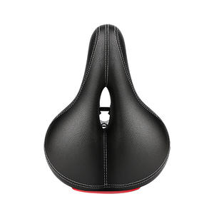 <span class=keywords><strong>Selle</strong></span> de vélo simple Coussin de vélo de montagne confortable Ventilation respirante creuse avec balle absorbant les chocs - Product Image 1