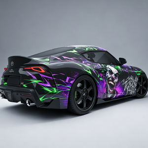 Pellicola Vinilica Personalizzata <span class=keywords><strong>per</strong></span> <span class=keywords><strong>Auto</strong></span> con Motivo Clown, Supporta Design Personalizzato, Adesivo <span class=keywords><strong>per</strong></span> Wrapping <span class=keywords><strong>Auto</strong></span> con Stampa Graffiti Sfumata Fai-da-Te - Product Image 3