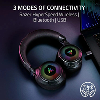 Razer Kraken V4 Headset game nirkabel, Headset game nirkabel 2.4GHz Untuk Bluetooth USB Wideband 40 mm driver dinamis penyesuaian Volume cepat untuk PC M