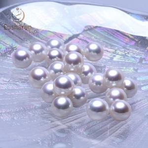 7-7,5mm AAAAA calidad superior redondo <span class=keywords><strong>blanco</strong></span> agua dulce <span class=keywords><strong>Nuclear</strong></span> suelta perlas para collar pulsera Diy accesorios - Product Image 5